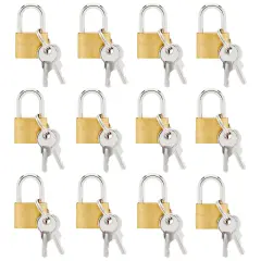 12 Pack 1.2-inch Small Luggage Locks with Keys - Mini Padlocks for Locker, Suitcase and Gym