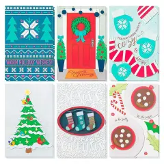 Sustainable Greetings 48 Pack Christmas Cards with Envelopes, 4x6 Bulk Set Festive Holiday Cards, Blank Inside, 6 Cozy Designs Multicolor