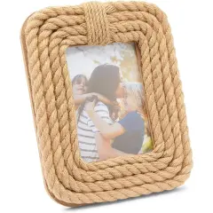 Okuna Outpost Jute Rope Picture Frame, Nautical Home D&eacute;cor (11 x 5 Inch Frame) Brown