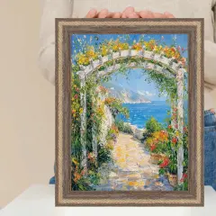 Nautical Rope Dock Boat Rustic Brown Picture Frame 12x24 frame