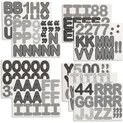 Juvale Bulletin Board Alphabet Letters and Numbers (144 Count) Black