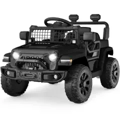 Best Choice Products 6V Kids Ride-On Truck Car w/ Parent Remote Control, 4-Wheel Suspension, LED Lights Black