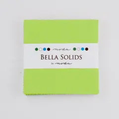 Bella Solids 5" Square Pack (Charm Pack) in Lime by Moda for Moda (9900PP 75)