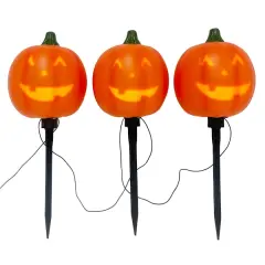 Animated Blinking LED Pumpkin Stakes with Sound &ndash; Halloween D&eacute;cor