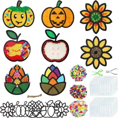 Fall Tissue Paper Crafts for Kids, Tissue Papers Stained Glass Effect