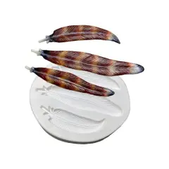 9.5" x 7.5" x 1.5" 3 Feathers Casting Glass Fusing Kiln Mold