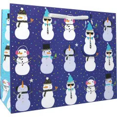 Pack/6: Snowman Party Gift Bag - 12-1/2 x 5 x 10"