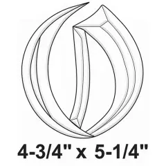 4-3/4" x 5-1/4" Exquisite Clear Glass Letter O Bevel Cluster BLO