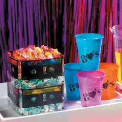 4E&rsquo;s Novelty Cassette Tape Bucket Centerpiece (8 Pack) &ndash; Retro 80s Party Decorations, 90s Party Decor
