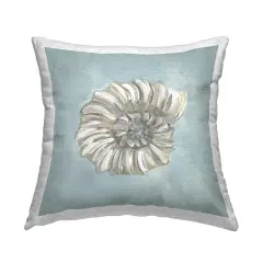Stupell Industries Neutral Nautilus Shell Outdoor Pillow, 18 x 7 x 18
