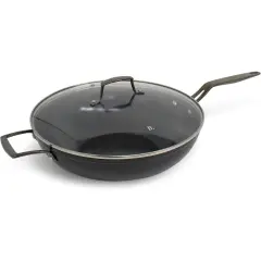 Blu. Cookware 12.6&rdquo; Wok with Lid, Durable Non-Stick Stir Fry Pan