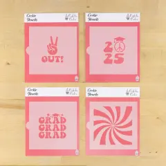 Peace Out Graduation Cookie Stencil Value Bundle