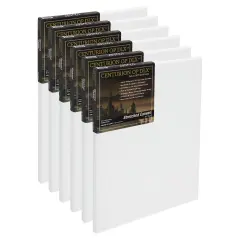 Centurion Deluxe Professional Oil Primed Linen Stretched Canvas, 11oz Linen,Box of 6, 0.67"Deep Canvases, Kiln-Dried Stretchers, Back Stapled, Premium Medium Weight Canvas for Oil Paintings