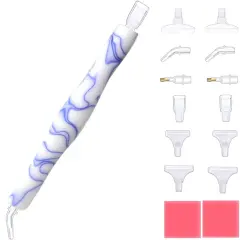 Diamond Painting Pen,Diamond Art Pen,5D Diamond Painting Pen Kit Tool Accessories Stylus Drill Pen for Diamond Painting Nail Art Cross Stitch Decoration Diamond Art WhiteBlue