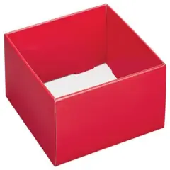 Pack/6: Red Decorative Trays - 8 x 8 x 3"