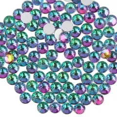 Flat Back Crystal Rhinestones Round Gems, Green Volcano (2.7-2.8mm) SS10/1440pcs
