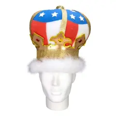 USA King Crown Regal & Patriotic Party Accessory