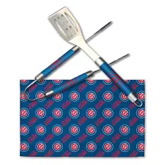 MLB 3-Piece BBQ Utensil Set 17.25 6 11 x 18 Inches Chicago cubs