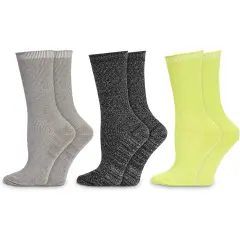 Glitter Ankle Socks for Women, 3 Metallic Colors (One Size, 3 Pairs) Multicolor