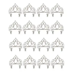 BLUE PANDA 12 Pack Silver Tiara for Girls, Princess Dress Up Crown for Kids Costume Birthday Party Supplies in Bulk - Princess Crown - Ages 3-14