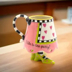 Ceramic Pink Skirt Cup, Home D&eacute;cor, Gift for Her, Mom, Friend, or Coworker, Kitchen D&eacute;cor, Office Decor, Tea Party Decor