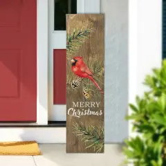 Northlight Cardinal Merry Christmas Wooden Porch Sign - 38" Red