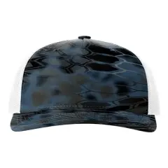 Richardson&reg; Five-Panel Printed Trucker Cap Kryptek Neptun/White