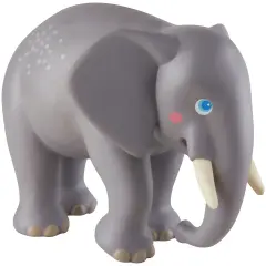 HABA Little Friends Elephant - Chunky Plastic Zoo Animal Toy Figure (4.5" Tall) Multicolor