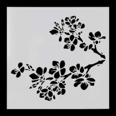 5x5 Spring Flower Print Stencil Sheet