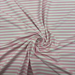 1 Yard Baby Pink Quarter Inch Striped Spandex Fabric for Leggings and Dancewear 58/60 Inches Wide
