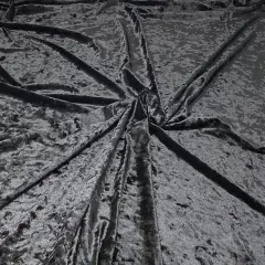 1 Yard Crushed Velvet Velour Stretchy Fabric Soft Plush Stretch 58"-60" Inch Width Black