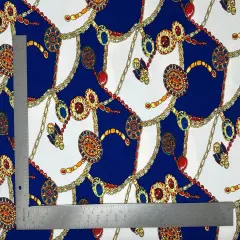 1 Yard Stretch Liverpool Knit Chain Print Fabric for Dresses, Headbands, Dancewear Width 58-60 Inches