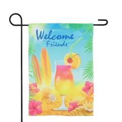 Northlight Tropical Beach Outdoor Garden Flag 12.5" x 18" Blue