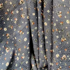 1 Yard Titan Gray Rayon Dobby Dot Jacquard Fabric For Blouses Dresses Skirts Apparel 53/54" Width