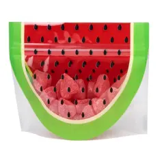 Watermelon Shaped Pouches 8" x 3" x 5 1/4" 100 pack SP3WZ