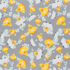 Mook Fabrics Bath Time Printed PUL Fabric [60 in. Wide] - By The Yard Grey