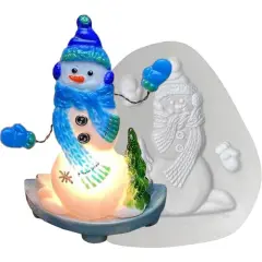 9" x 7" x 1.5" Small Snowman Glass Fusing Kiln Mold