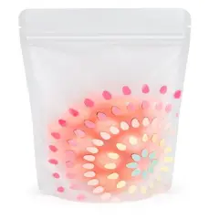 Pastel Frosted Bloom Stand Up Zipper Pouch 5 1/8" x 3 1/8" x 8 1/8" 25 pack ZBGSW3BL