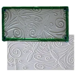 13&rdquo; x 7" x 0.5" Dragonfly Texture Tile Glass Fusing Kiln Mold