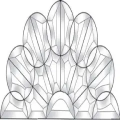 14-7/8" x 7-3/8" Exquisite Clear Glass Bevel Cluster EC161