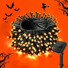 Orange Solar Halloween String Lights 39.4ft