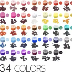 34 Colors Wax Dye, Candle Dyes for Soy Candle Making Supplies, Candle Color Dye for Soy Wax