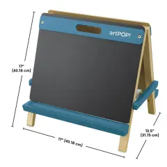 artPOP! Kids' 3-in-1 Tabletop Easel, Double-Sided Easel with Wooden Frame, Includes Paper Roll, Foldable Design, Portable Arts & Crafts Easel for Kids Ages 3 & Up