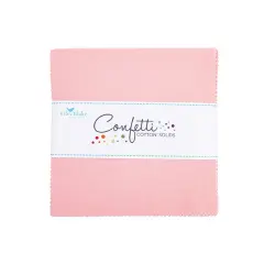 Confetti Cotton 5" Square Pack (Charm Pack / 5" Stacker) in Pretty in Pink byfor Riley Blake (5-120-PRETTYPINK-42)