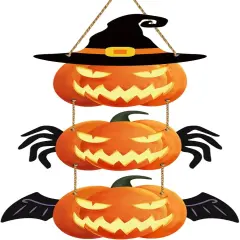 Halloween Wreath Scary Pumpkin Front Door