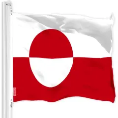 G128 Greenland Flag | 3x5 Ft | LiteWeave Pro Series Printed 150D Polyester | Indoor/Outdoor, Vibrant Colors, Brass Grommets