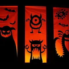 11 Pieces Halloween Giant Monster Window Clings