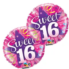 Sweet 16 Shining Star 18 Inch Foil Mylar Balloon