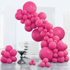 Hot Pink Balloons 152 pcs (Pink-y12)