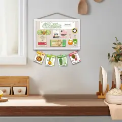 Cork Boards for Walls, 16 X 11 in Wall Mounted Photo Board(Black)